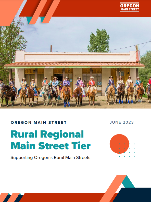 The cover image of the Rural Regional Main Street Tier strategy report